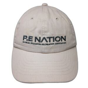 P.E Nation Baseball Cap Beige One Size Embroidered Logo Strapback Worldwide Hat